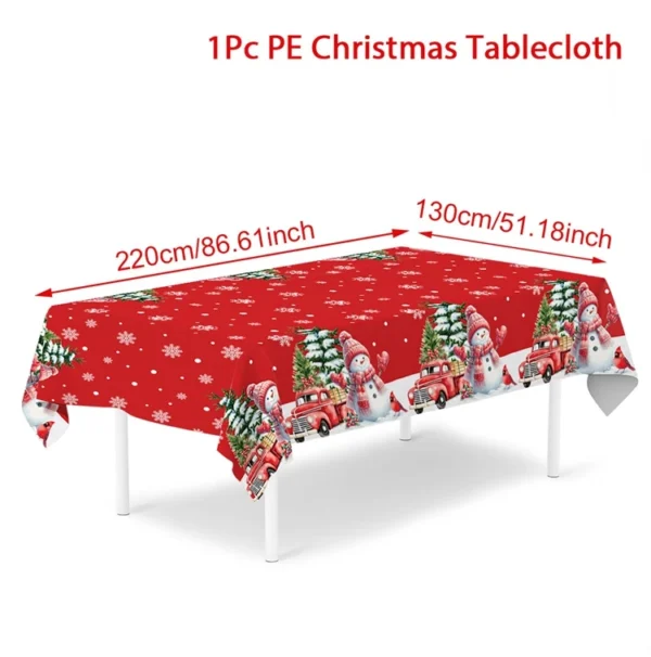 Christmas Santa Claus Tablecloth Merry Christmas Decorations For Home 2025 Navidad Noel Xmas Table Cover Happy New Year Gifts - Image 10