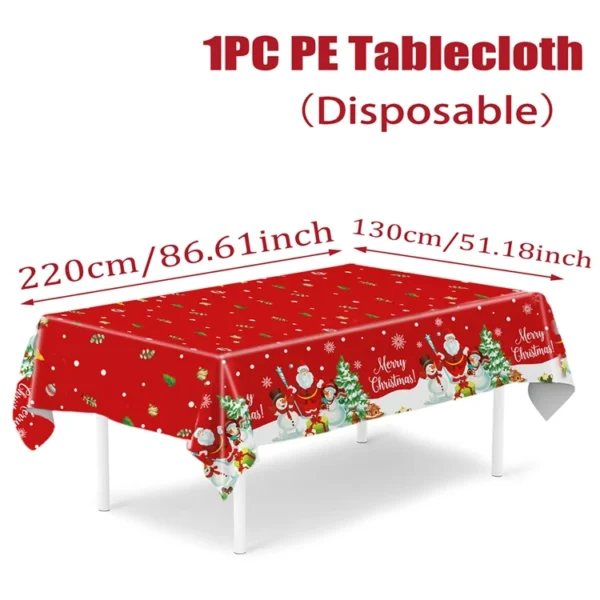 Christmas Santa Claus Tablecloth Merry Christmas Decorations For Home 2025 Navidad Noel Xmas Table Cover Happy New Year Gifts - Image 18