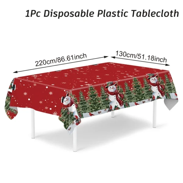 Christmas Santa Claus Tablecloth Merry Christmas Decorations For Home 2025 Navidad Noel Xmas Table Cover Happy New Year Gifts - Image 23