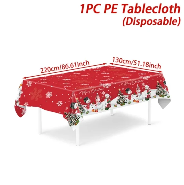 Christmas Santa Claus Tablecloth Merry Christmas Decorations For Home 2025 Navidad Noel Xmas Table Cover Happy New Year Gifts - Image 11