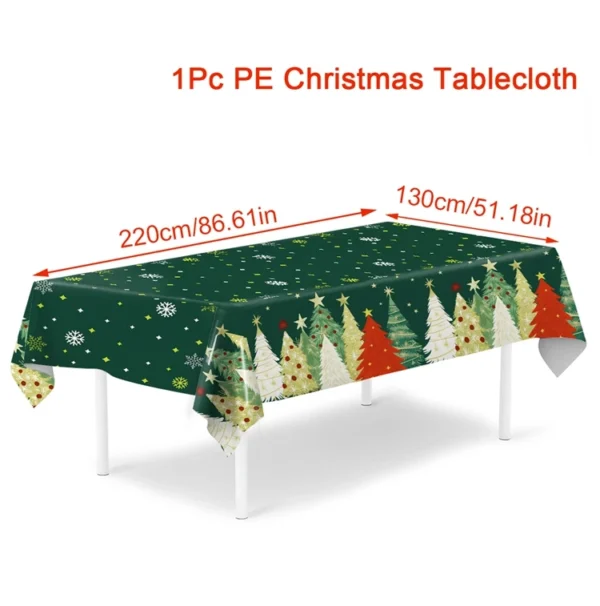 Christmas Santa Claus Tablecloth Merry Christmas Decorations For Home 2025 Navidad Noel Xmas Table Cover Happy New Year Gifts - Image 13