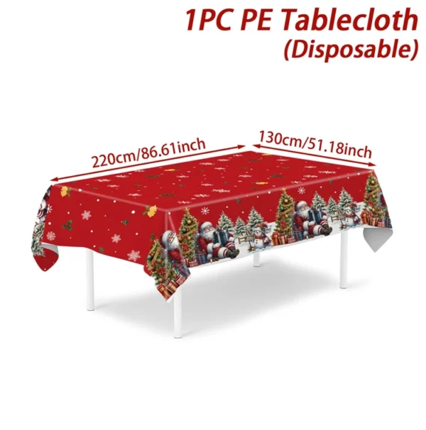 Christmas Santa Claus Tablecloth Merry Christmas Decorations For Home 2025 Navidad Noel Xmas Table Cover Happy New Year Gifts - Image 22