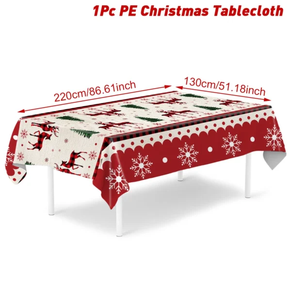 Christmas Santa Claus Tablecloth Merry Christmas Decorations For Home 2025 Navidad Noel Xmas Table Cover Happy New Year Gifts - Image 17