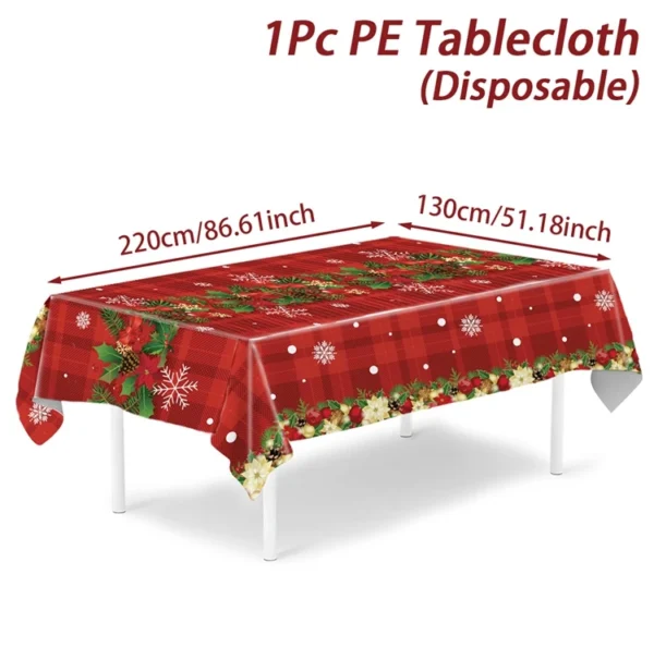 Christmas Santa Claus Tablecloth Merry Christmas Decorations For Home 2025 Navidad Noel Xmas Table Cover Happy New Year Gifts - Image 21